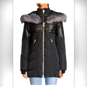 Nicole Benisti SERIES - Meribel Fox Fur-Trim Down Coat